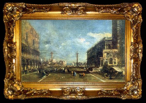framed  Francesco Guardi Little Square of St. Marcus, ta009-2